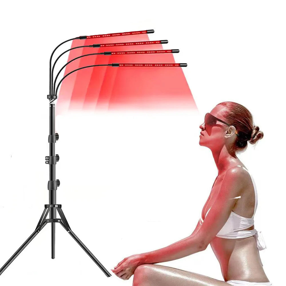 LED beauty therapy lamp with tripod, timing switch, red light, sleep light and yoga light.