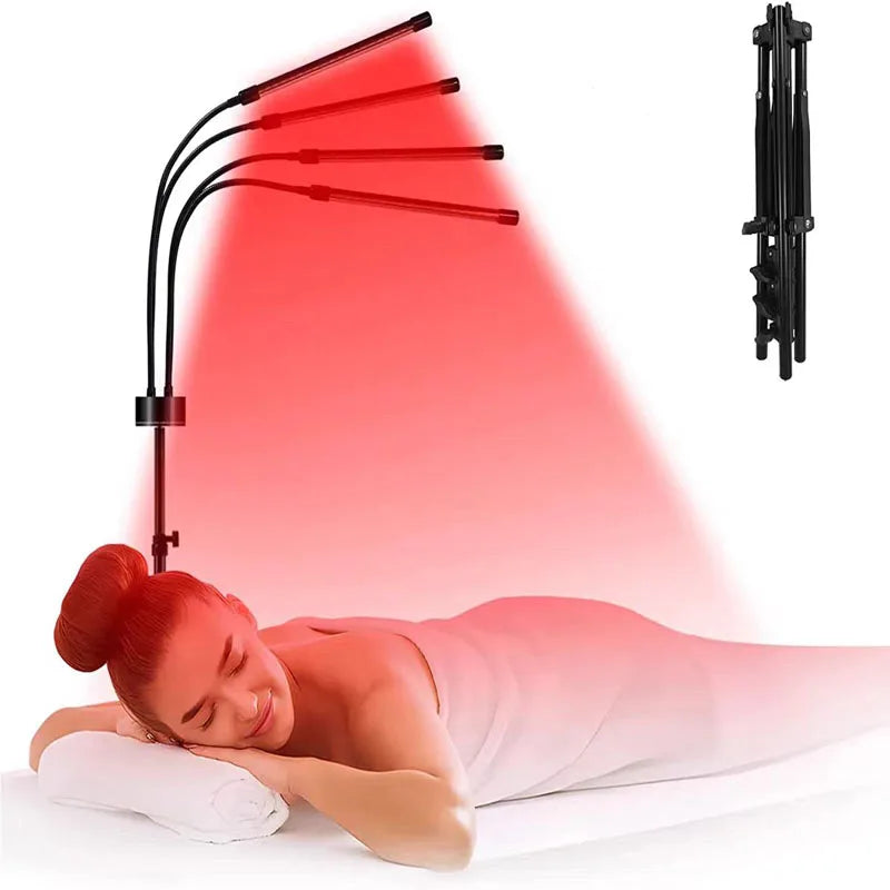 LED beauty therapy lamp with tripod, timing switch, red light, sleep light and yoga light.