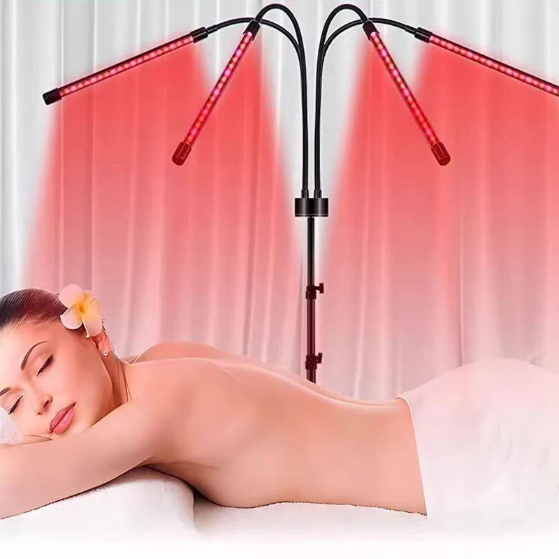 LED beauty therapy lamp with tripod, timing switch, red light, sleep light and yoga light.