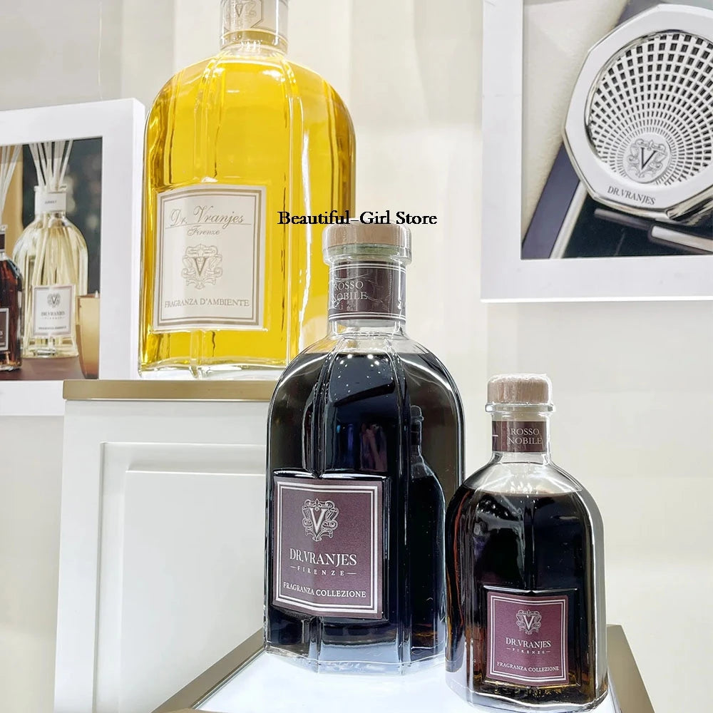 250ml DV Flameless Rattan Noble Red Wine Leather Ebony Aromatherapy Essential Oil Fragrance Indoor Home Decoration